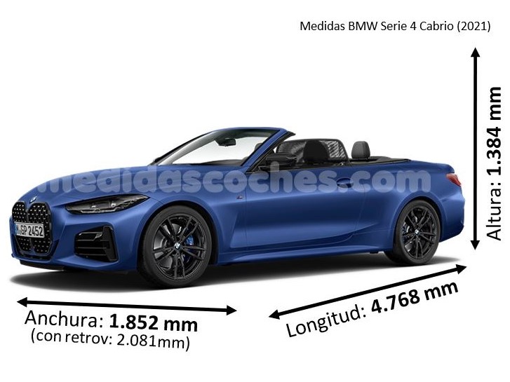 Medidas BMW Serie 4 Cabrio 2021