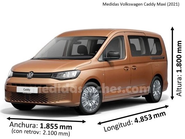 Medidas Volkswagen Caddy Maxi 2021