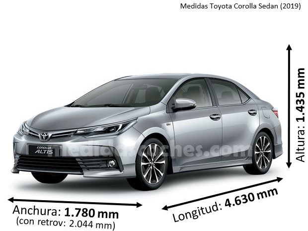 Medidas Toyota Corolla Sedan 2019