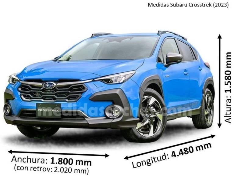 Medidas Subaru Crosstrek 2023